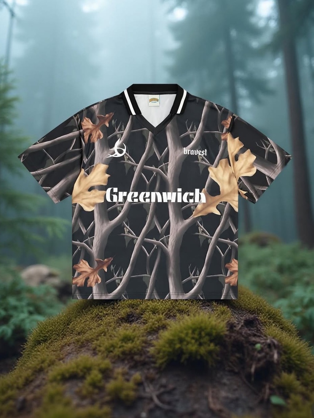 Bravest Studios Camo Greenwich Jersey
